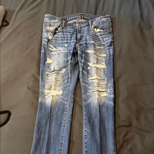 American Eagle Outfitters Mens’s Ripped Blue Skinny Jeans